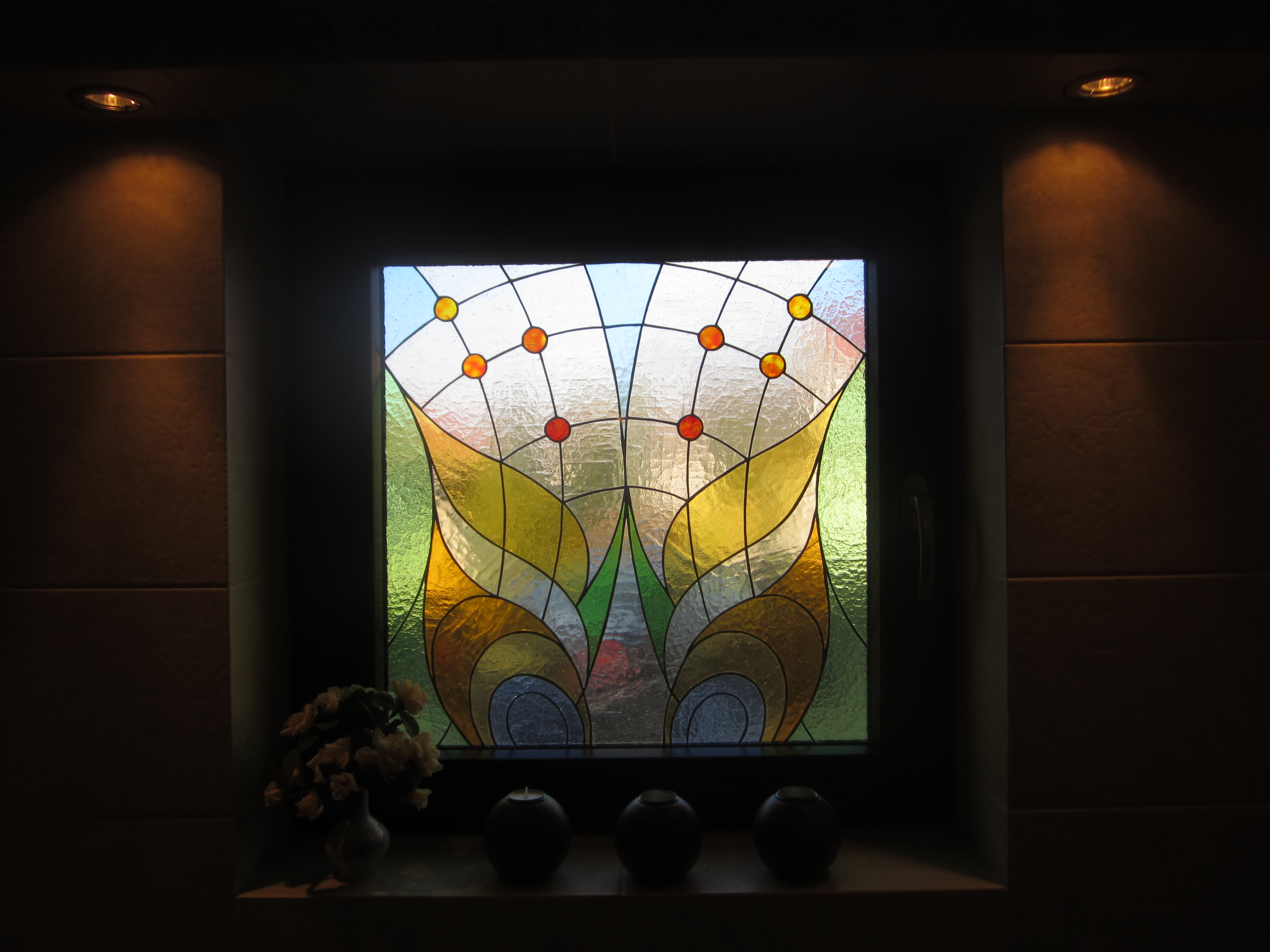 návrh vitráže Tiffany arch. Čech