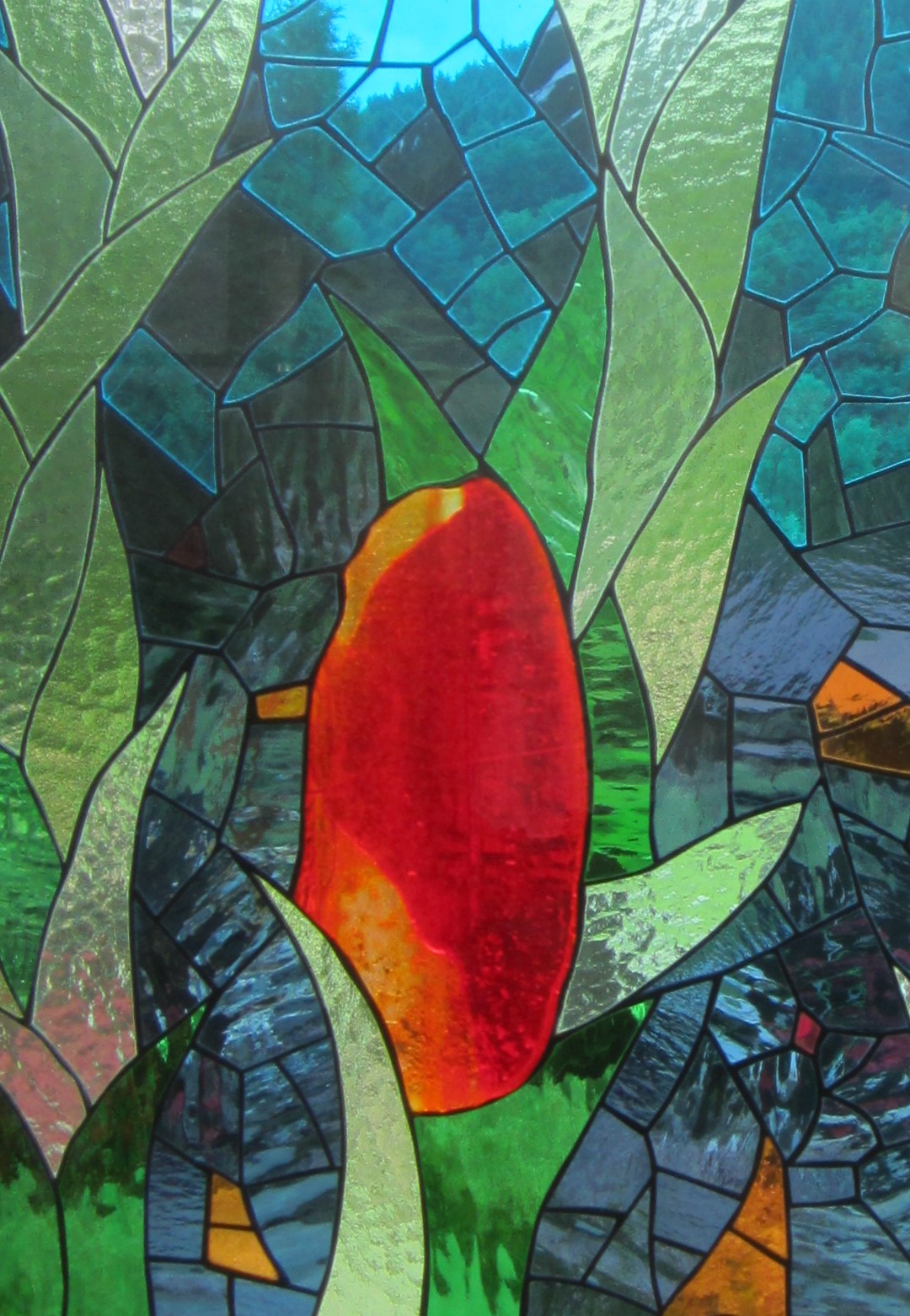 Detail vitráže - Tiffany technika