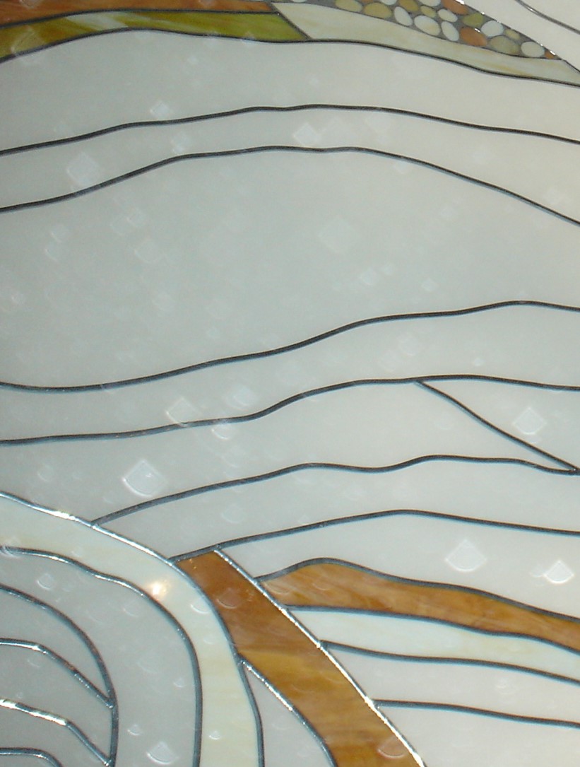 Detail olovenej vitráže